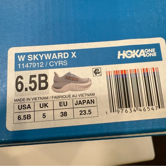HOKA Skyward X Women’s Running Shoes Sneaker Grey Aqua NEW IN BOX Sz 6.5 - Picture 7 of 8